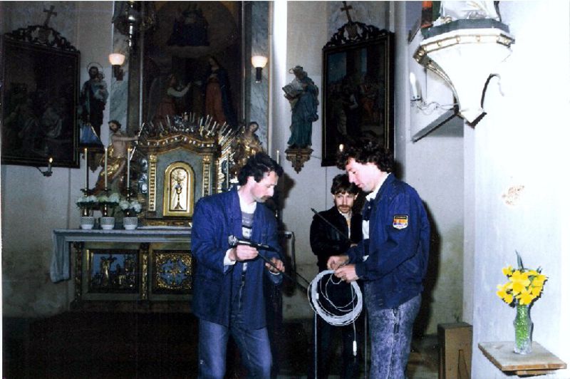 1988 - Kostel Větrný Jeníkov - instalace ozvučení